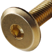 Brass flathead connector bolt