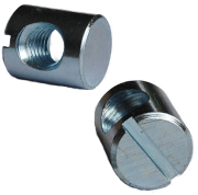 thumbnail image 2 of M8 X 40mm Cross Dowel Barrel Nuts – Center Thread Furniture Fixing Kit (Pack Of 10) 2 of 4
