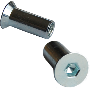 zinc plated countersunk connector cap